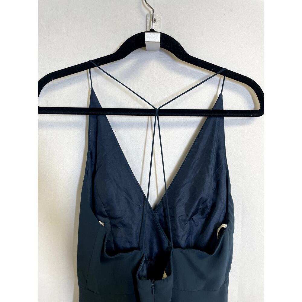 JENNY YOO COLLECTION Navy Blue Farrah Bridesmaids Gown Dress Fully Lined Size 10 - Picture 7 of 12